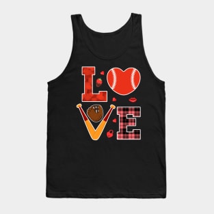 Baseball Lover Valentine Tank Top